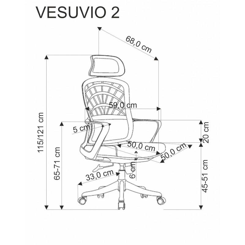 Fotel VESUVIO 2 gabinetowy cynamonowy / biały Halmar