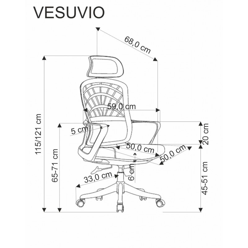 Fotel VESUVIO gabinetowy czarny Halmar