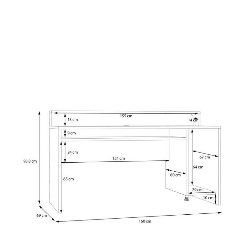 Biurko AYO TZRB235RB3-Z13M Forte