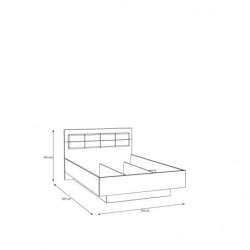 Łóżko z podnosz. wkł. BADERNA BDNL1142-M635 Forte