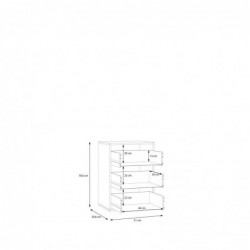 Komoda wewnętrzna szafy BADERNA TWTK23-A18 Forte