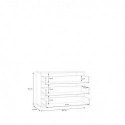 Komoda wewnętrzna szafy BADERNA TWTK24-A18 Forte