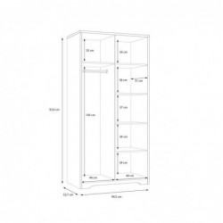 Szafa ubraniowa JOADAKIS JDKS821-D89 Forte