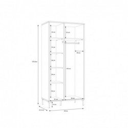 Szafa ubraniowa JOAKIMIS JMXS721-M637 Forte
