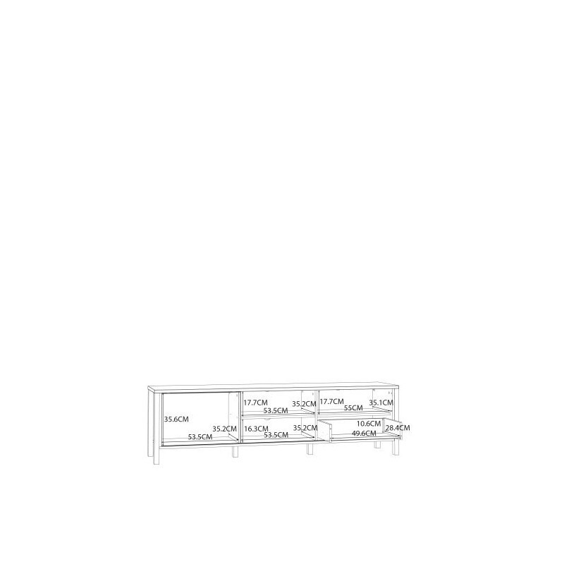 Szafka RTV JYTANA JTNT133L-M635 Forte