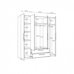 Szafa ubraniowa CADIXO CDXS84S-D78 Forte
