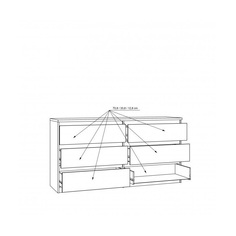 Komoda CHELSEA CHLK26-D78 Forte