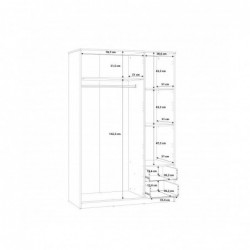 Szafa ubraniowa NIKO NIKS84-D78 Forte