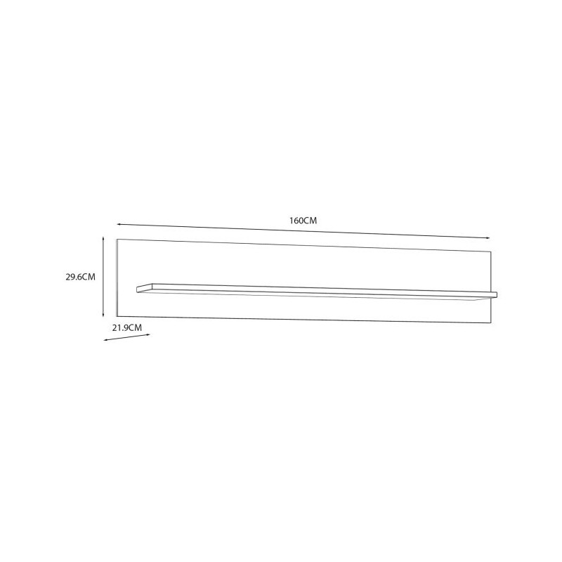 Półka wisząca CHISBURY  BHLB01-M482 Forte