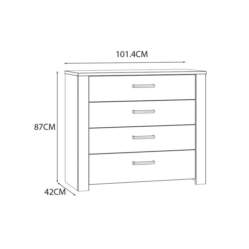 Komoda CHISBURY  BHLK212-M482 Forte