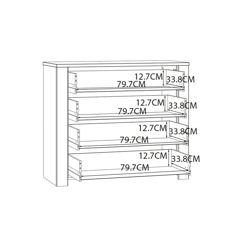 Komoda CHISBURY  BHLK212-M482 Forte