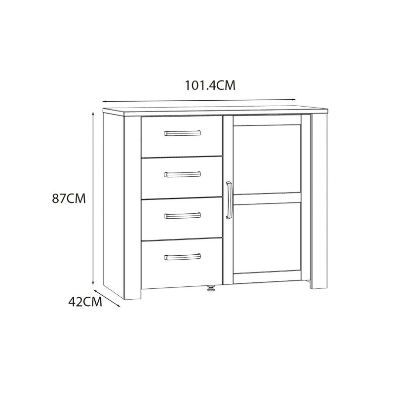 Komoda L/R CHISBURY  BHLK222-M482 Forte