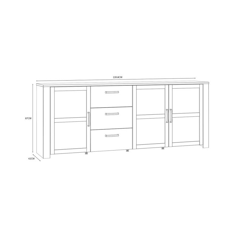 Komoda P CHISBURY  BHLK241R-M482 Forte