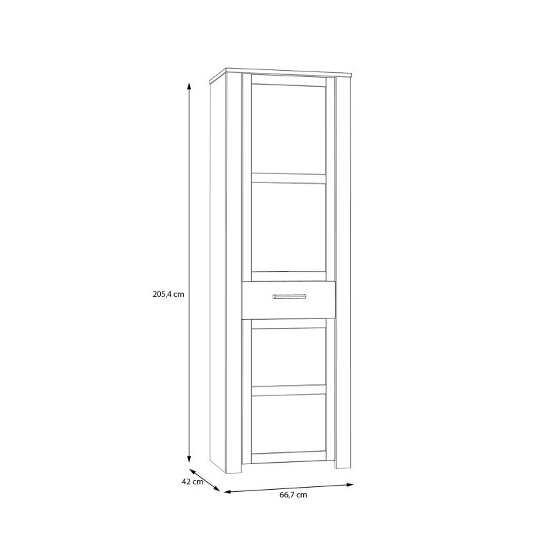 Szafa ubraniowa CHISBURY  BHLS711-M482 Forte