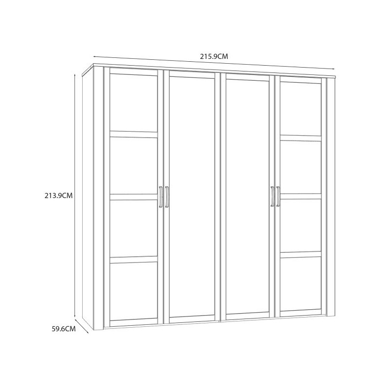 Szafa ubraniowa CHISBURY  BHLS941-M482 Forte