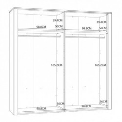 Szafa ubraniowa CHISBURY  BHLS941-M482 Forte