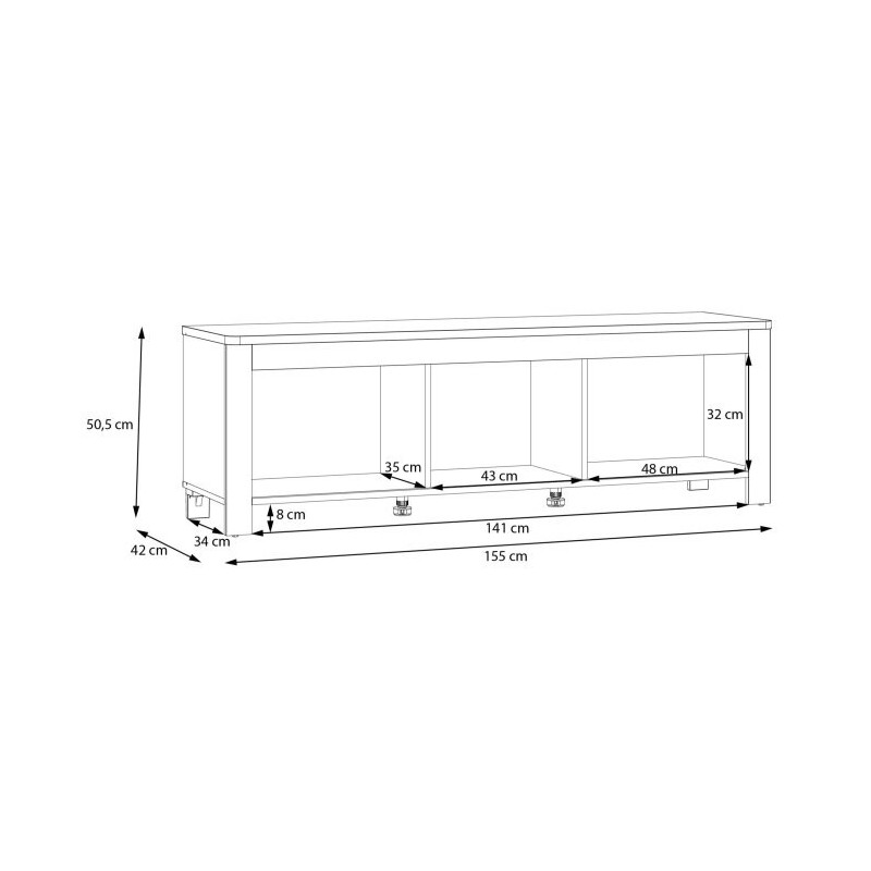 Szafka RTV SELFOSS  SFXT131-M965 Forte