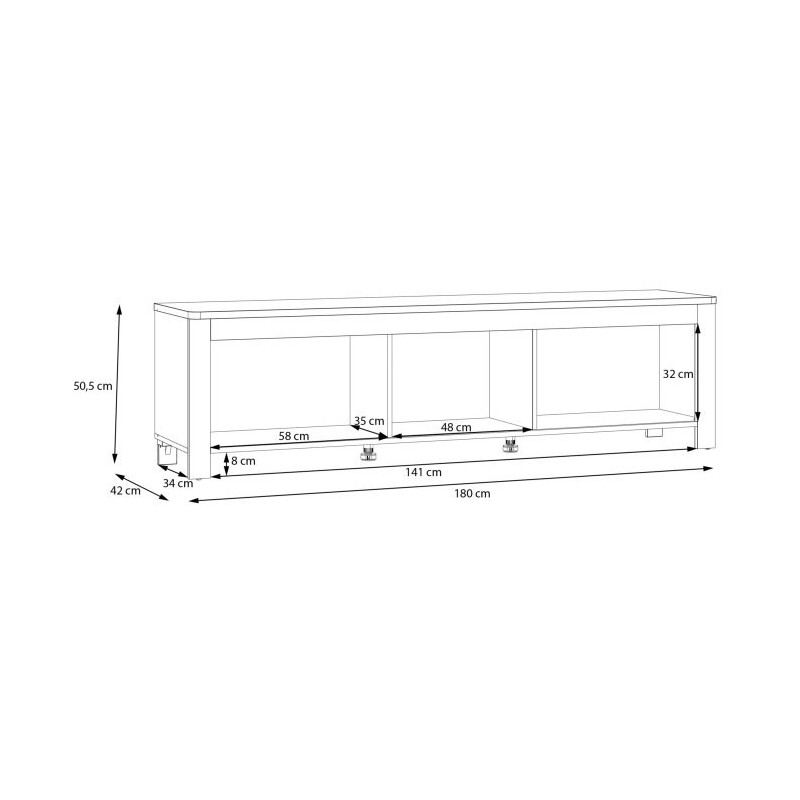 Szafka RTV SELFOSS  SFXT132-M965 Forte