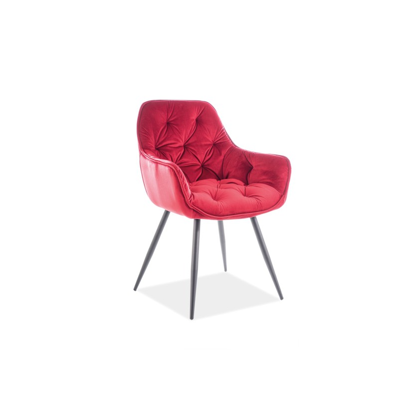 KRZESŁO CHERRY VELVET CZARNY STELAŻ/BORDO BLUVEL 59 KRZESŁO CHERRY VELVET CZARNY STELAŻ/BORDO BLUVEL 59