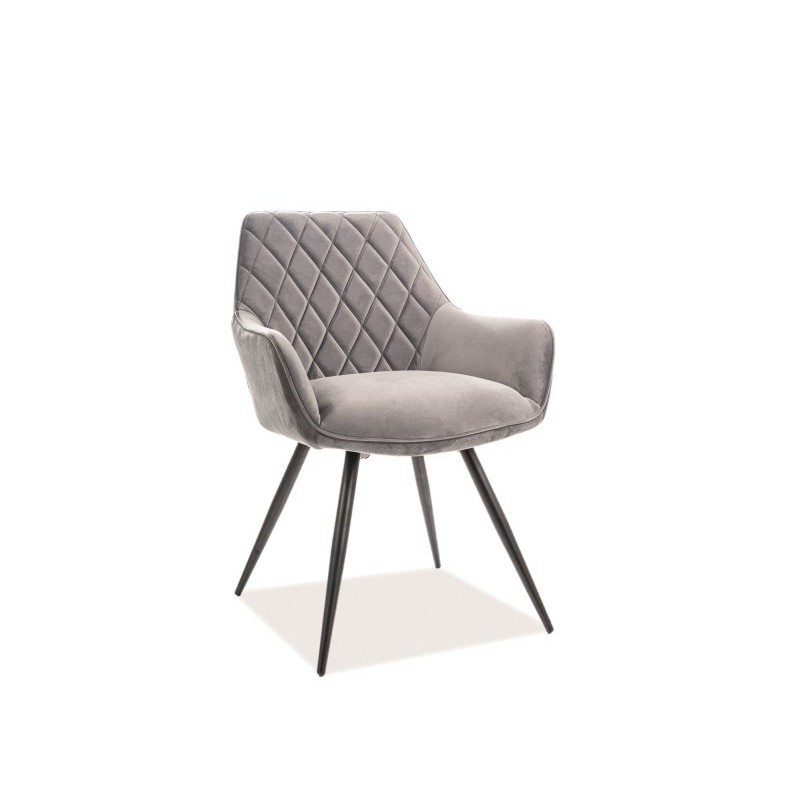 KRZESŁO LINEA VELVET CZARNY STELAŻ/SZARY BLUVEL 14 KRZESŁO LINEA VELVET CZARNY STELAŻ/SZARY BLUVEL 14