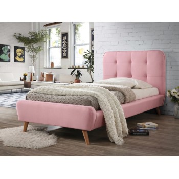 ŁÓŻKO TIFFANY 90X200 KOLOR RÓŻOWY/DĽB TAP. 58