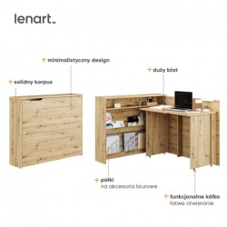 Składane biurko Work Concept Lenart
