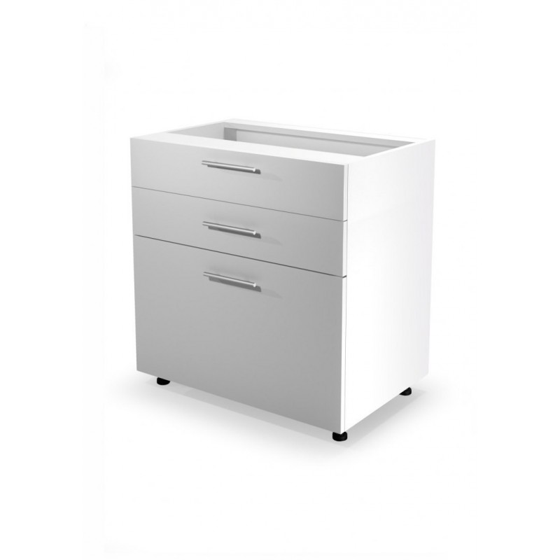 VENTO D3S-80/82 szafka dolna z szufladami front: biały