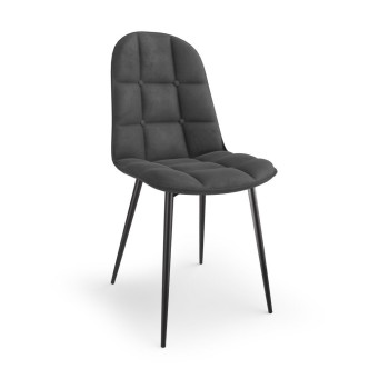K417 krzesło popielaty velvet