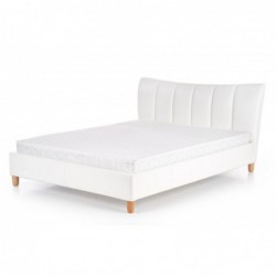 SANDY łóżko tapicerowane biały