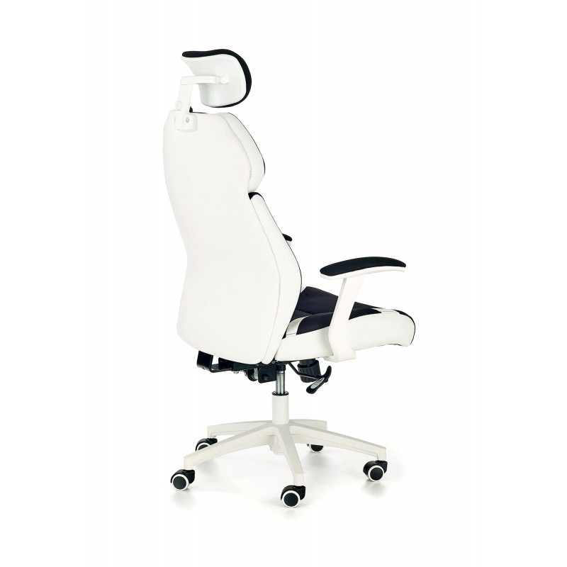 Fotel biurowy CHRONO biało-czarny Halmar