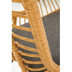 IKARO fotel czarny / naturalny / popielaty