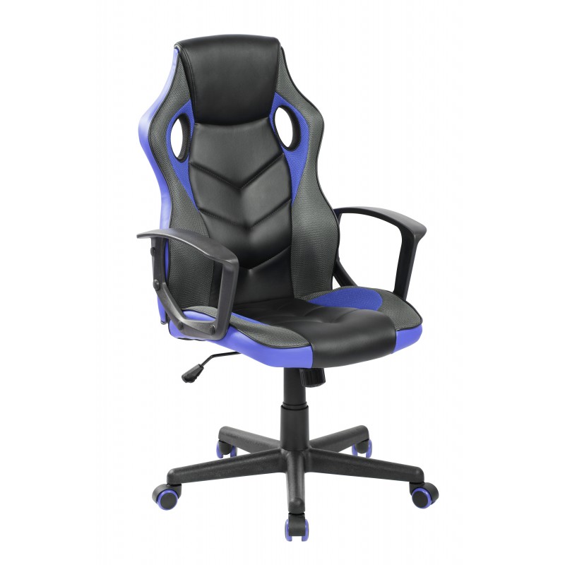 Krzesło obrotowe czarno-niebieskie QZY-2M