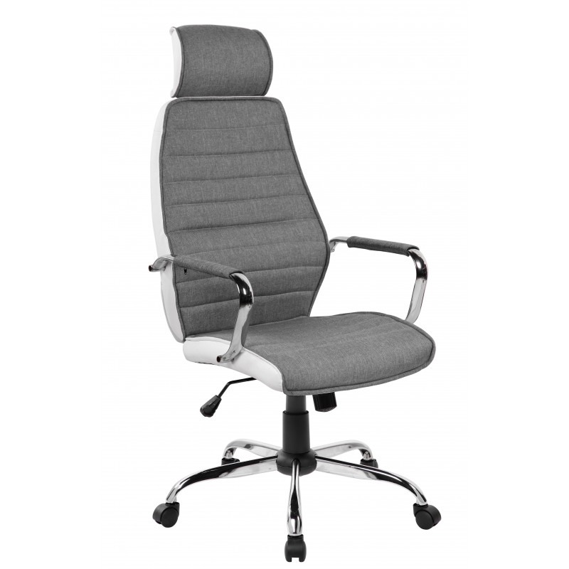 Fotel biurowy szaro/biały QZY-41H