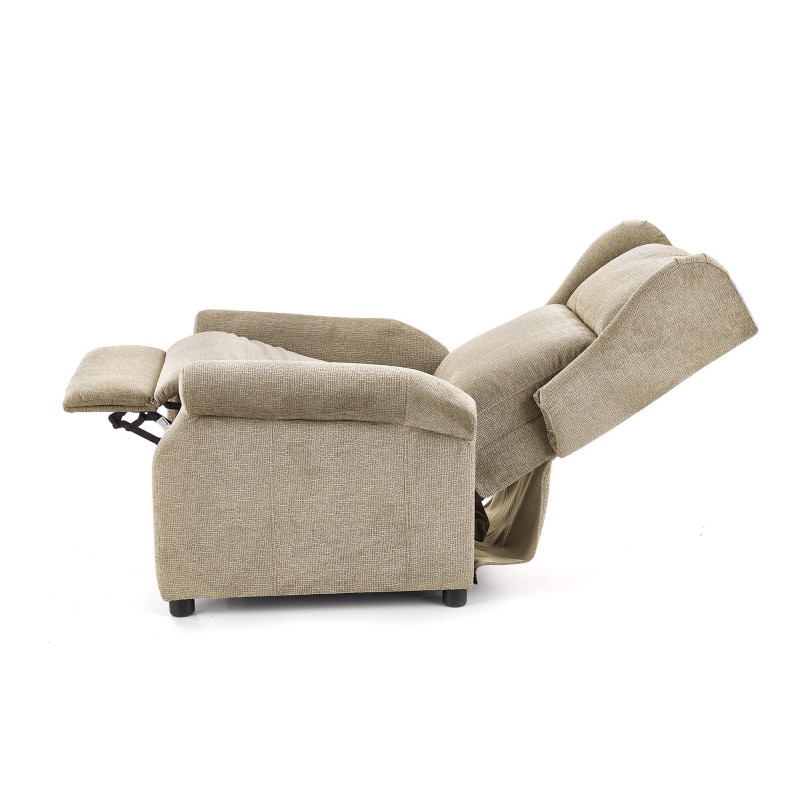 AGUSTIN M fotel rozkładany z funkcją masażu beżowy