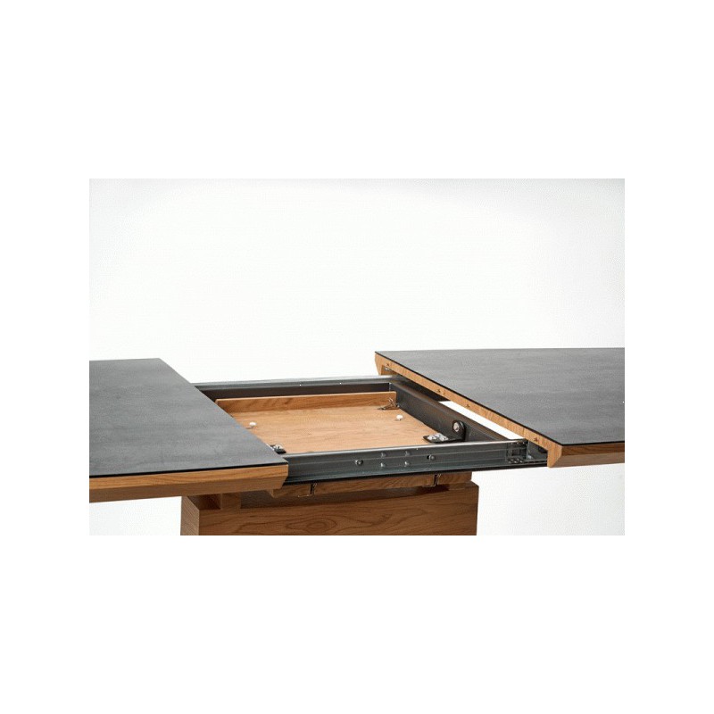 Stół rozkładany CONCORD szary/dąb złoty Halmar