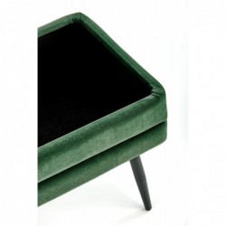 VELVA ławka ciemny zielony/czarny