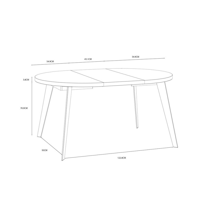 Stół rozkładany TABLES TBLT7001-D78-904 Forte