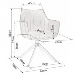 Krzesło obrotowe AZALIA velvet Signal