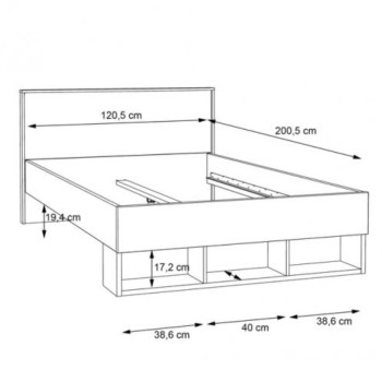 Łóżko młodzieżowe CHICORY CHRL121-M213 Forte