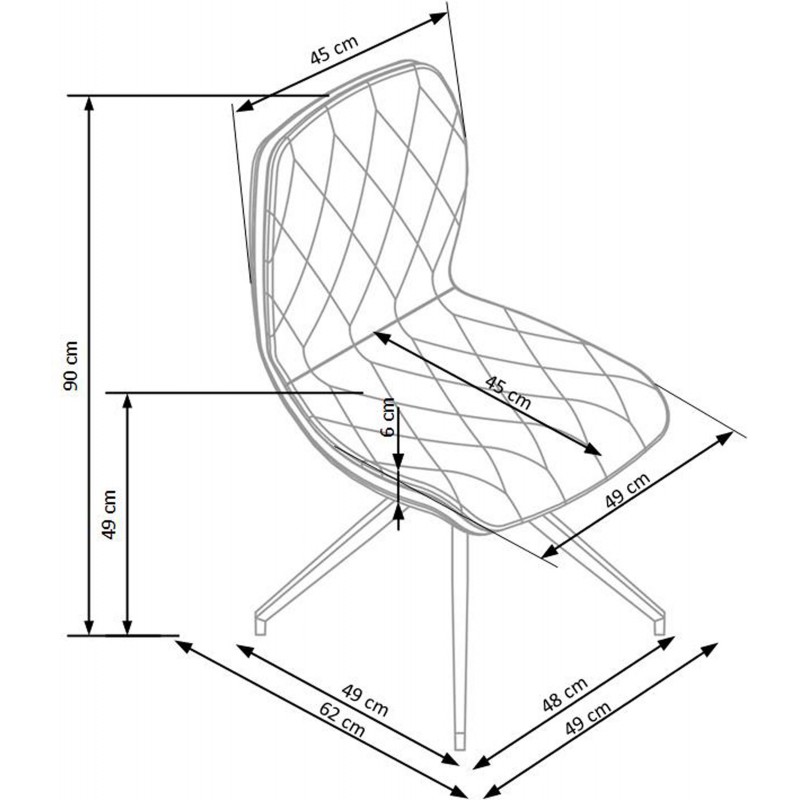 Krzesło metalowe K237 Halmar