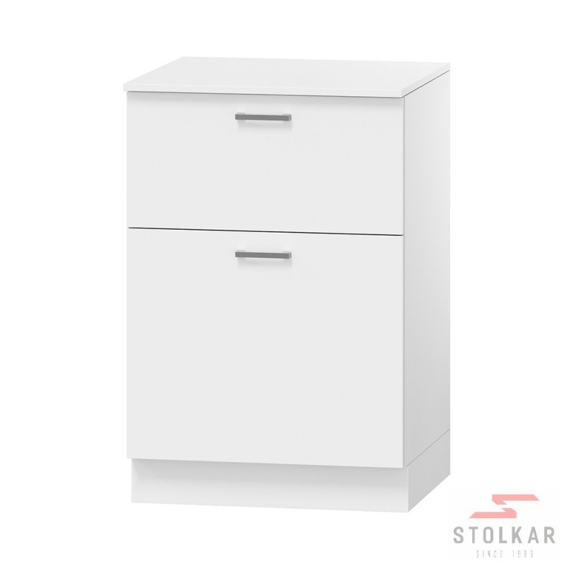 Szafka łazienkowa dolna PRALNIA OIA BIAŁA/BI PR D60S/2 Z BLATEM Szafka łazienkowa dolna PRALNIA OIA BIAŁA/BI PR D60S/2 Z BLATEM