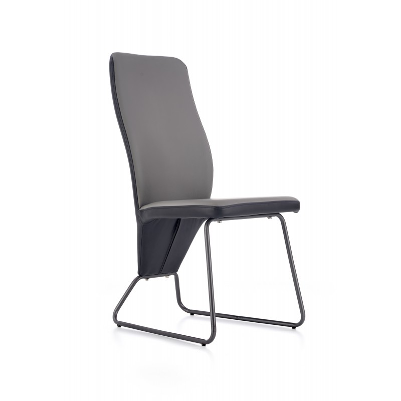 K300 krzesło tył - czarny, przód - popiel, stelaż - super grey