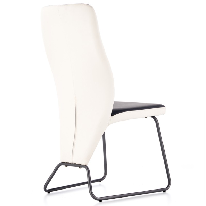 Krzesło ekoskóra K300 biały tył Halmar