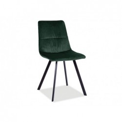 Krzesło Toledo Velvet Czarny Stelaż / Zielony Bluvel 78 Signal