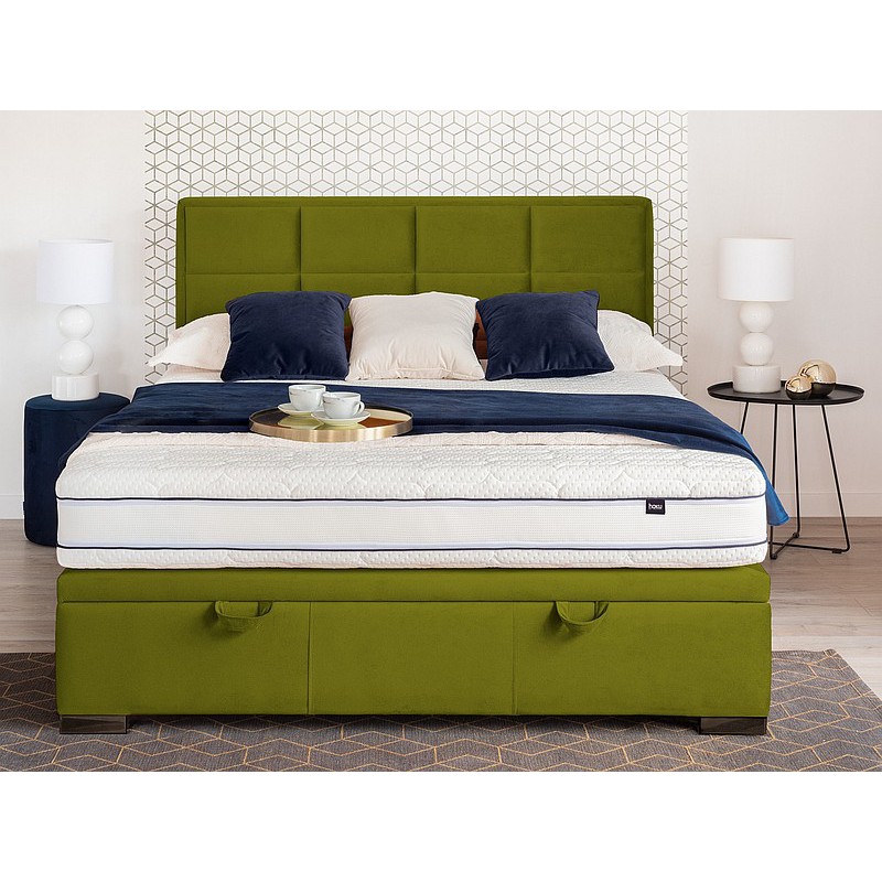 Łóżko Maison Velvet 160x200cm zielone Signal