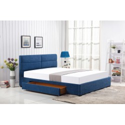 MERIDA łóżko z szufladą niebieski 