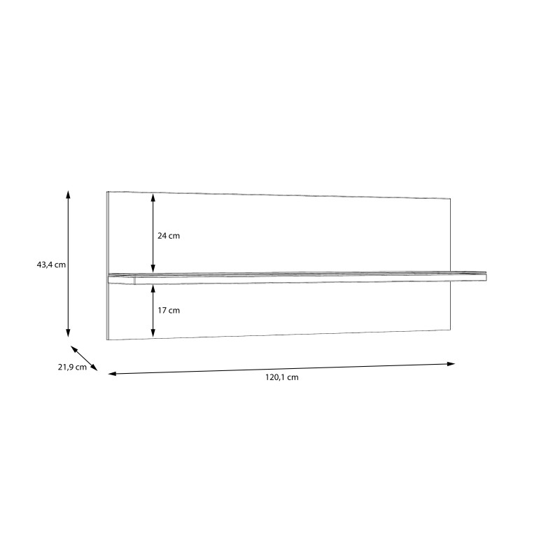 Półka wisząca TACJUS TXCB02-C605 Forte