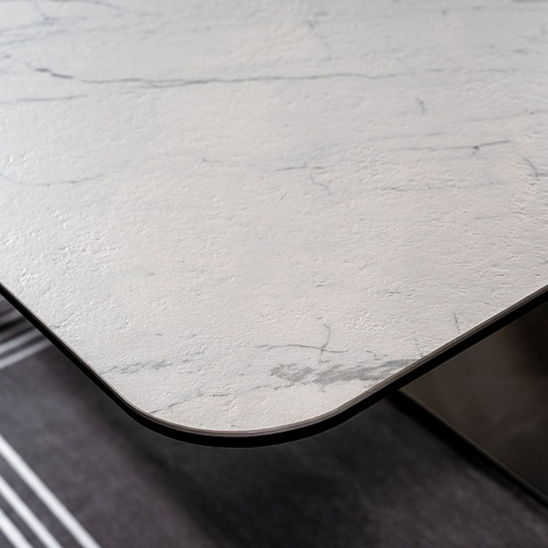 Stół rozkładany Canyon ceramic biały marmur Signal