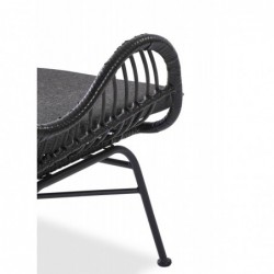 Fotel wypoczynkowy IKARO 2 czarny / popielaty Halmar