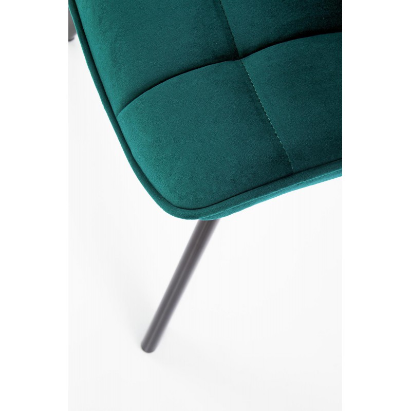 Krzesło metalowe K332 nogi - czarne siedzisko - turkusowy Halmar